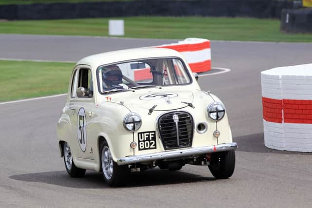 Sir Chris HoyÂ pictured driving an Austin A35 at the Goodwood Revival today.

 Photo by Oliver Dixon
