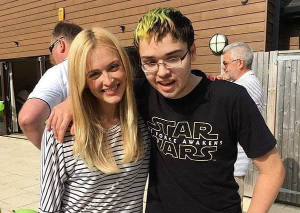 Tyler Murphy, 19, with Fearne Cotton at a recent Tylers Trust fun day