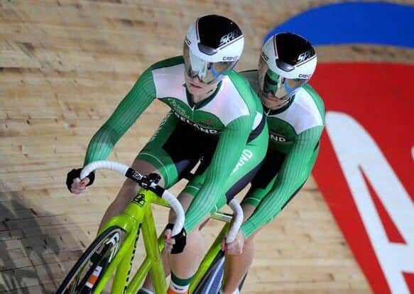Katie-George Dunlevy and Eve McCrystal competing at the World Paracycling Track Championships in Italy SUS-160504-111336002