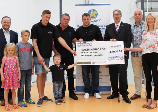 The Bears National Banger motorsports stars hand Â£37,000 cheque to The Royal Alex Children's Hospital in Brighton - submitted by The Bears