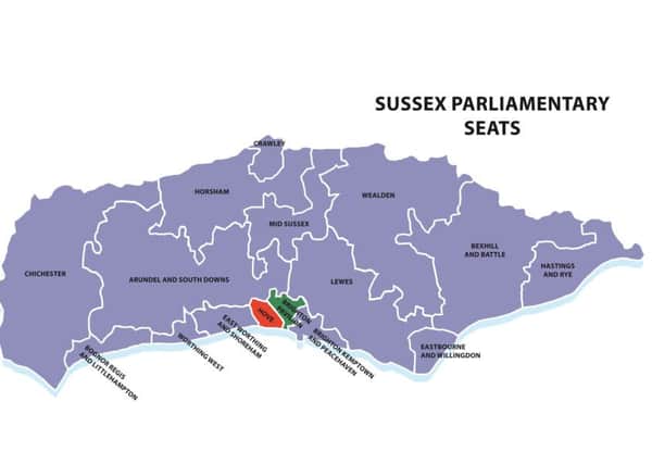 Sussex's constituencies after the 2015 general election
