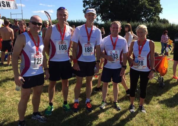 Horsham Joggers at the Hellingly 10k with Michelle Garrett, who finished third, on the far right