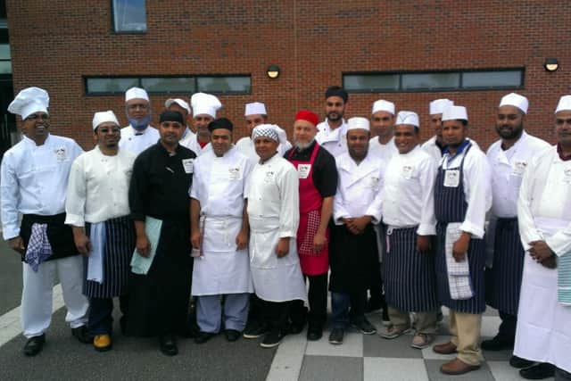The chefs competing to be the Sussex Bangladeshi Caterers Association's chef of the year. The event was held at Shoreham Academy, Kingston lane, Shoreham on Sunday, September 18