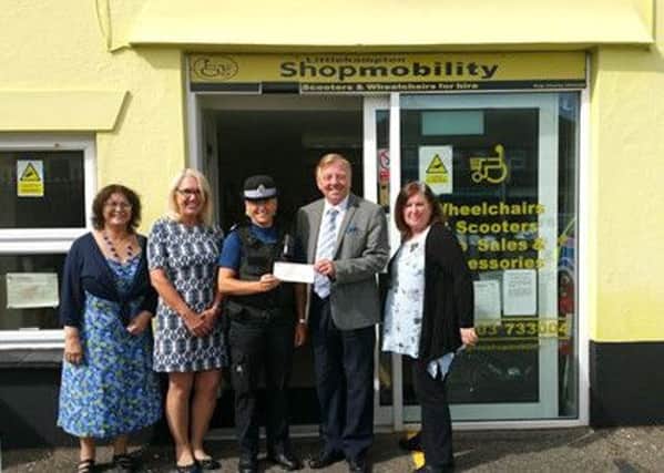 Police donated Â£500 to Littlehampton Shopmobility