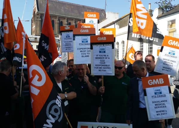 Coperforma protest by the GMB at  Brighton