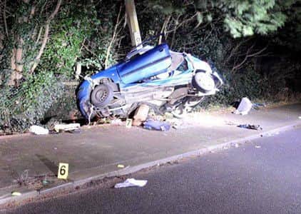 The two men lost control of their vehicles after racing them near Worthing Picture: Sussex Police