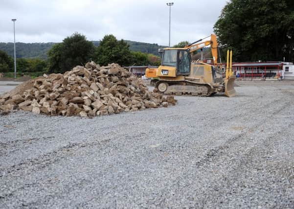 Work is underway on Steyning Town's new 3G pitch at the Shooting Field. Picture: Steve Robards SR1627169