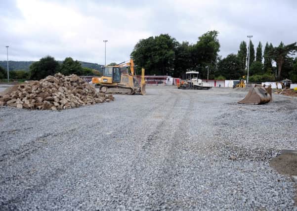 Work is underway on Steyning Town's new 3G pitch at the Shooting Field. Pic Steve Robards  SR1627165 SUS-160919-081025001