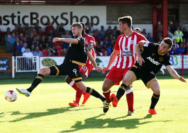 Pompey's four-game winning run came to an end at Accrington Picture: Joe Pepler