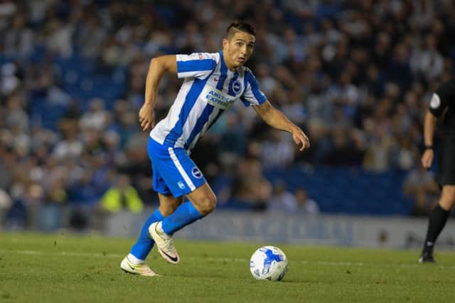 Anthony Knockaert in action for Albion earlier this season. Picture: Phil Westlake