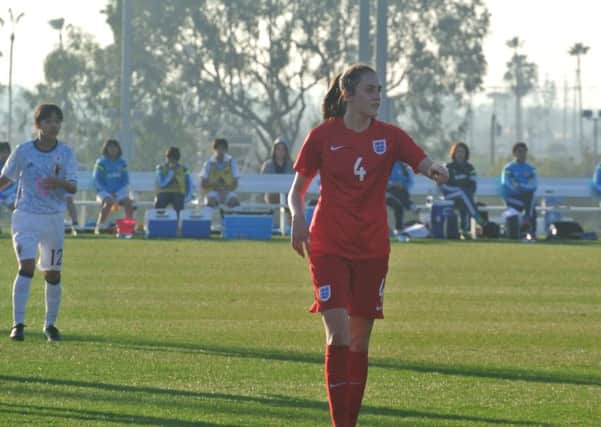 Hollie Olding in action for England