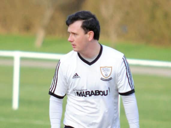 Craig Ottley gave Bexhill United a half time lead against Eastbourne Town. Picture courtesy Jon Smalldon