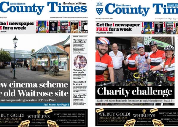 Today's West Sussex County Times editions