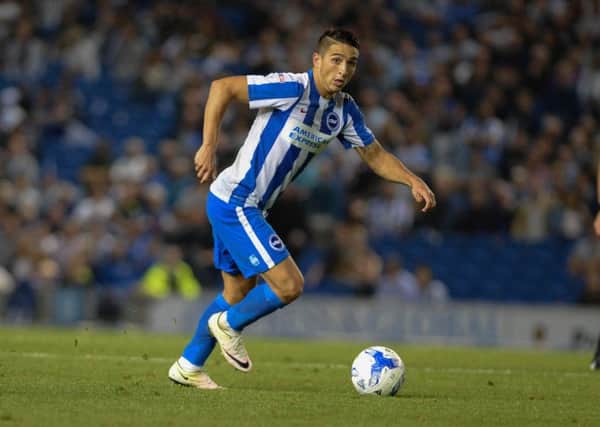 Anthony Knockaert in action for Brighton earlier this season. Picture: Phil Westlake.