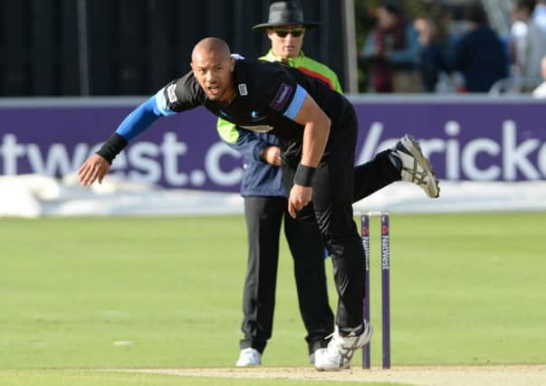 Tymal Mills. Sussex v Middlesex T20 Blast Hove. Picture by Phil Westlake SUS-160307-213800001