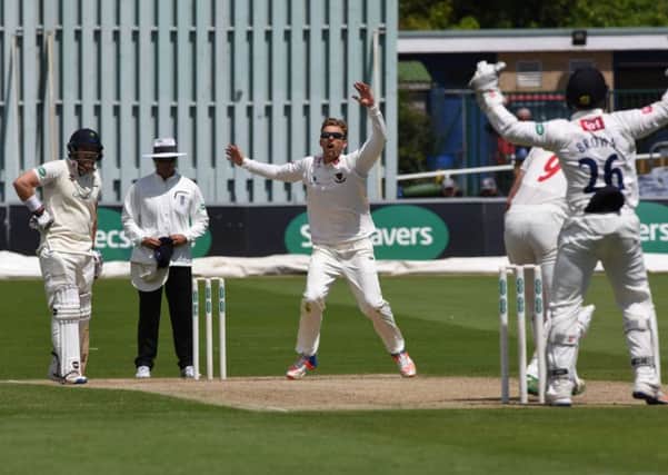 Danny Briggs was Sussex's star bowler on the final day / Picture by Phil Westlake
