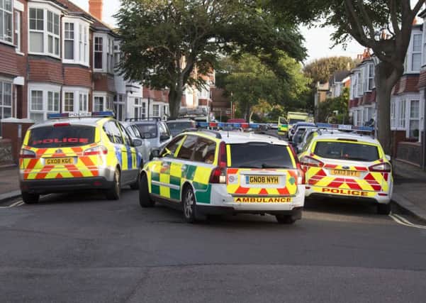Sussex Police and the ambulance service attended. Picture Eddie Mitchell