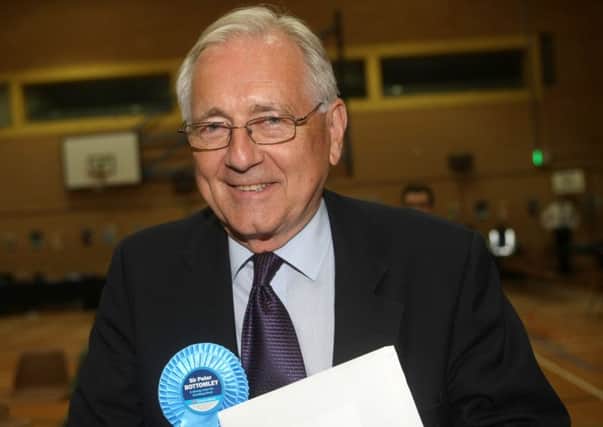 Election count. Sir Peter Bottomley - West Worthing. Photo by Derek Martin SUS-150805-130839008