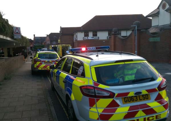 Emergency services on the scene in Horsham