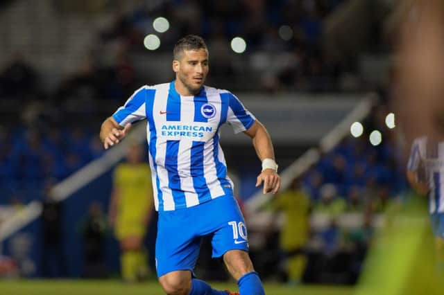 Tomer Hemed in action for Albion earlier this season. Picture: Phil Westlake
