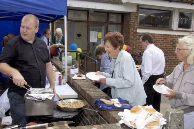 The barbecue at St Laurence's Church in Goring