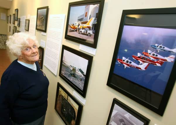 Liza McKinney at the Beagle Aircraft factory exhibition, held at the Marlipins Museum in Shoreham until October 31