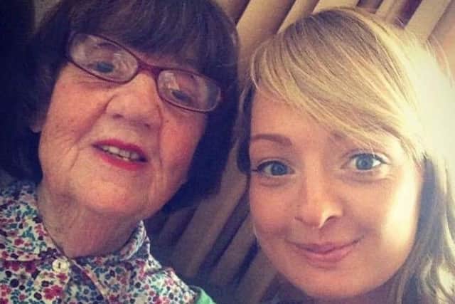 Emily Crabb, 27, with her Nanna Brenda, who is 82 and was diagnosed a year ago