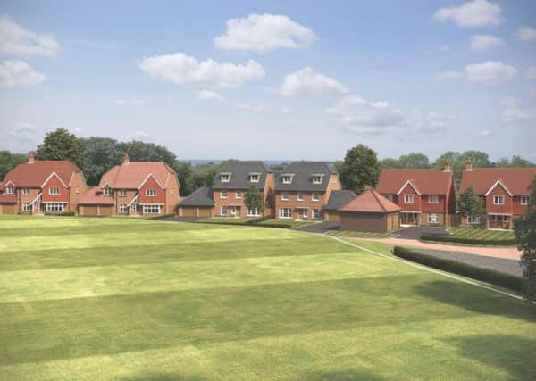 The first release of four and five bedroom homes at Abingworth Meadows in Thakeham will look out across the newly created cricket pitch (price guides from Â£695,000)