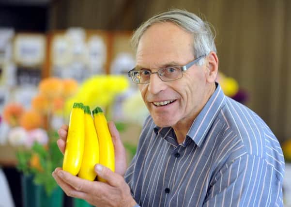 Show secretary 
David Donovan with his courgettes. Pictures: Kate Shemilt ks16000200-5