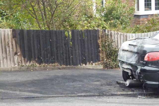The damage caused by the car fire on Dorset Road, Bexhill. Photo by Sue Crick SUS-160929-112550001