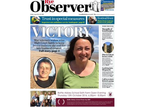 Today's Rye Observer front page