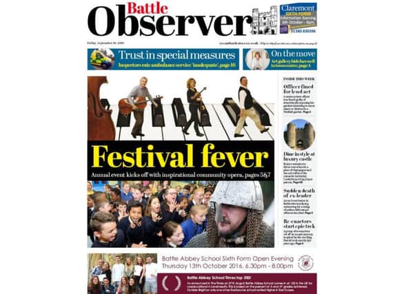 Today's Battle Observer front page (Friday, September 30) SUS-160930-103651001