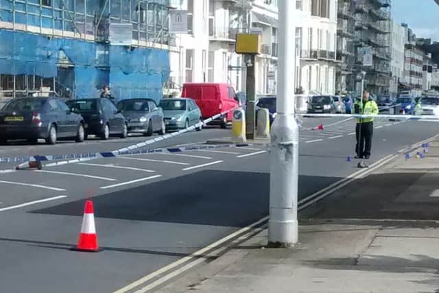 Police close A259 Eversfield Place following medical incident. Photo by Paul Ashton.