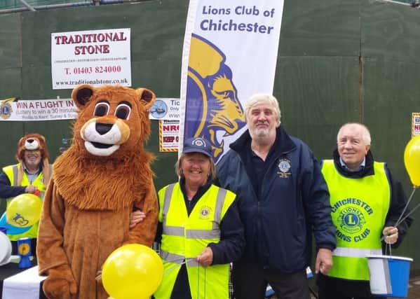 Lions from the five clubs in Zone 1B at Chichester Cross for the awareness day
