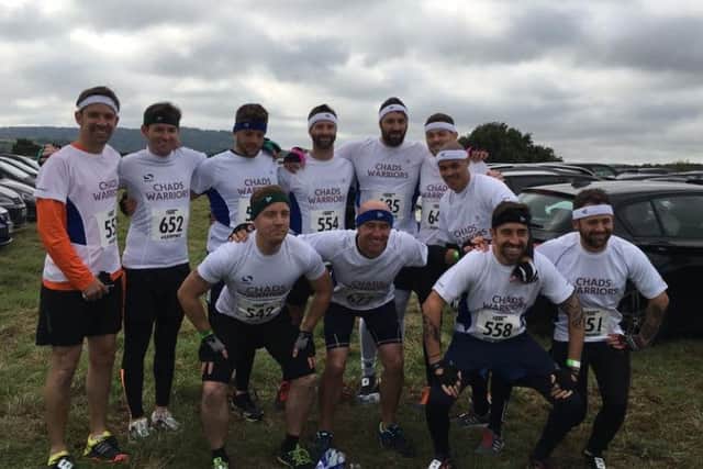 The eleven men before they took on the muddy Warrior Run