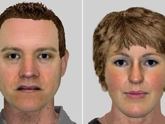 Police have released e-fits of a man and a woman suspected of ransacking an elderly man's home
