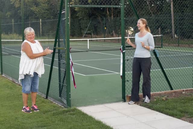 The official opening of the new tennis court. Picture: Lucinda Leeds