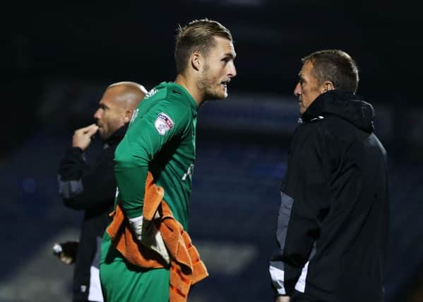 Liam O'Brien impressed on his return to Fratton Park action for Pompey. Picture: Joe Pepler