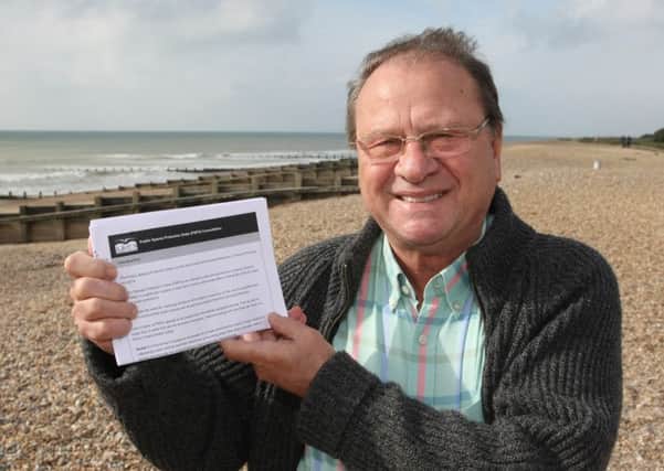 Clive Kitchener is unhappy at proposal to ban dogs from being walked on Ferring beach without a lead. Picture: Derek Martin