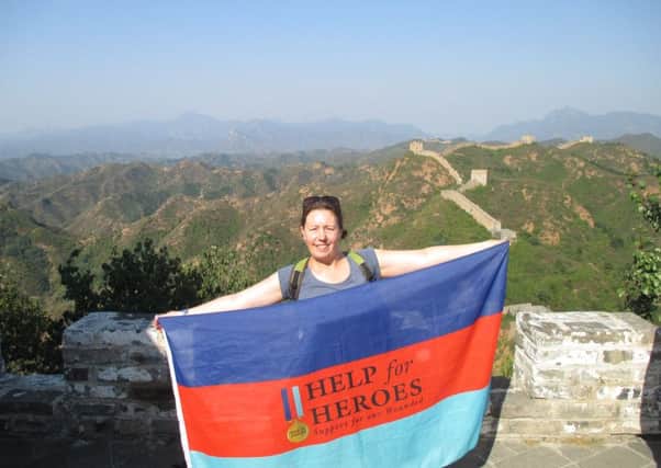 Tracy Wells on the Great Wall of China