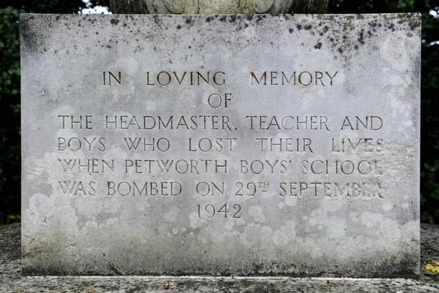 Annual memorial service for bombing of Petworth Boys School. Pic Steve Robards  SR1628627 SUS-160929-165604001