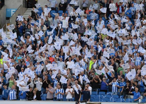 Albion fans pictured at the opening home league game of the season against Nottingham Forest. Picture: Phil Westlake