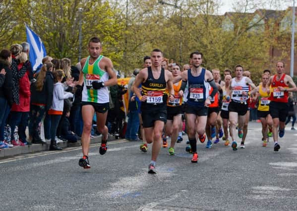 Action from last year's London Marathon. Picture by Phil Westlake