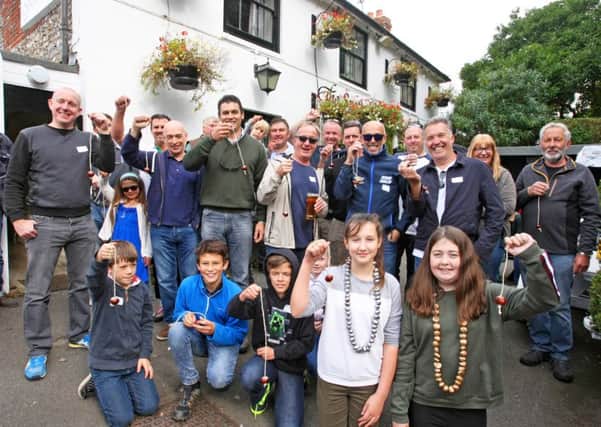 Competitors for the S.C.O.T.C.H. team conker event at The Spotted Cow, Angmering. Pictures: Derek Martin DM16147905a