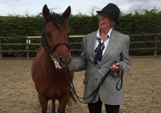 Owner Sue Priddle with her pony Winnie