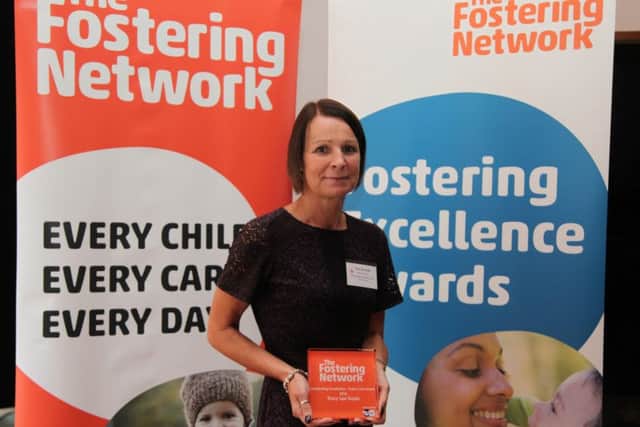 Tracy Doyle received the Outstanding Contribution by a Foster Carer award at the The Fostering Networks Fostering Excellence Awards. SUS-160710-153327001