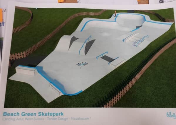 Preliminary designs for the new skatepark