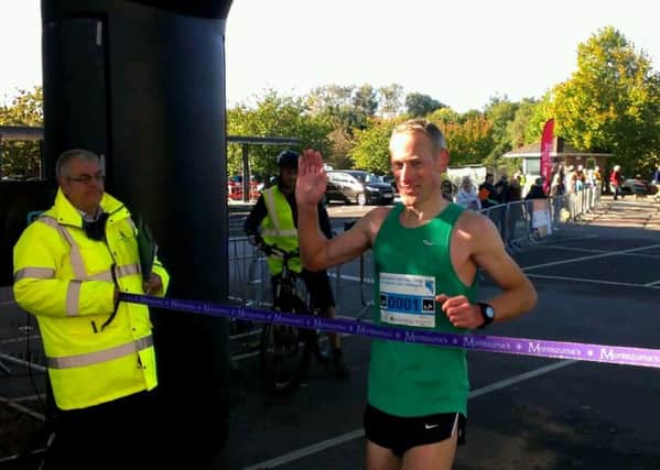 James Baker is first over the line - again - in the Chi Half / Picture by Steve Bone