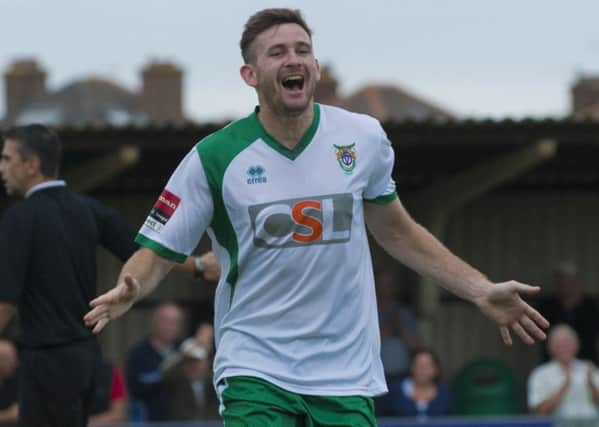 James Crane struck but Bognor went down at Lowestoft on Saturday. Picture: Tommy McMillan