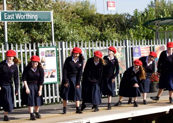 East Worthing railway station has been transformed into an outdoor art gallery thanks to artistic students at Davison CE High School for Girls. Photo by David Shaw.